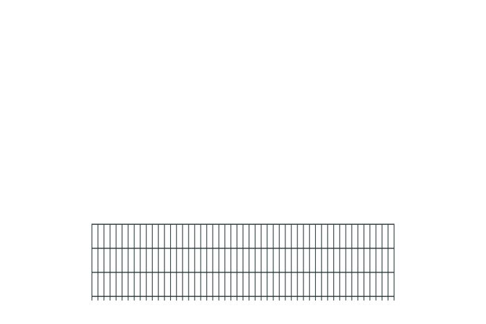 Doppelstabmattenzaun Goliath 8/6/8 mm - Ausführung: anthrazit beschichtet, Höhe: 63 cm, Länge: 251 cm