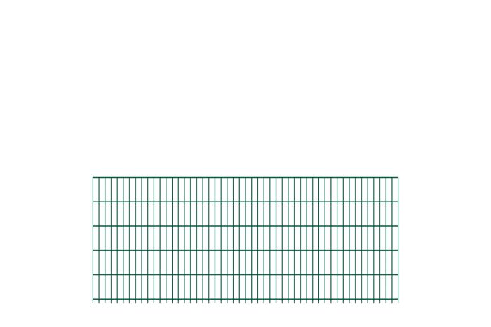 Doppelstabmattenzaun Goliath 8/6/8 mm - Ausführung: grün beschichtet, Höhe: 103 cm, Länge: 251 cm