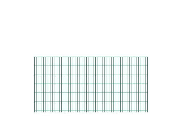 Doppelstabmattenzaun Goliath 8/6/8 mm - Ausführung: grün beschichtet, Höhe: 123 cm, Länge: 251 cm