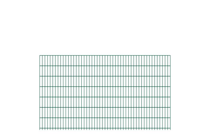 Doppelstabmattenzaun Goliath 8/6/8 mm - Ausführung: grün beschichtet, Höhe: 143 cm, Länge: 251 cm