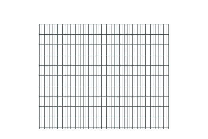 Doppelstabmattenzaun Goliath 8/6/8 mm - Ausführung: anthrazit beschichtet, Höhe: 203 cm, Länge: 251 cm