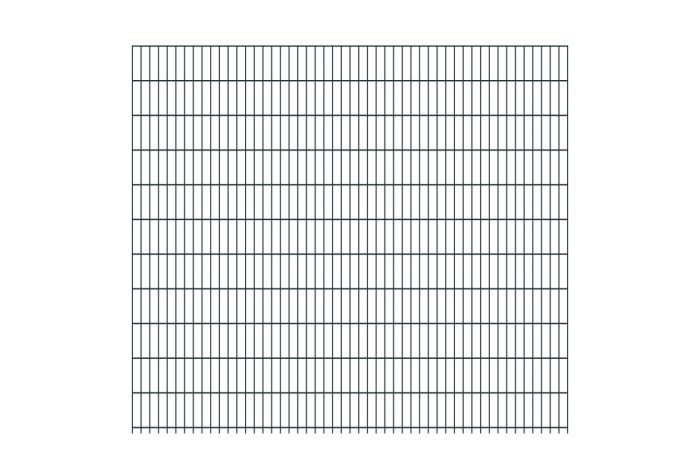Doppelstabmattenzaun Goliath 8/6/8 mm - Ausführung: anthrazit beschichtet, Höhe: 223 cm, Länge: 251 cm