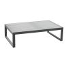 Kaffeetisch 2-Sitzer Lissabon aus Aluminium - Farbe: graualuminium, Maße: 1180 x 690 x 320 mm