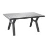 Esstisch Lissabon aus Aluminium - Farbe: graualuminium, Maße: 1380 x 800 x 650 mm