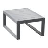Beistelltisch Lissabon aus Aluminium - Farbe: graualuminium, Maße: 690 x 500 x 320 mm