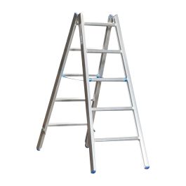 Alu-Sprossen Stehleiter für Maler Mod. M - Sprossenanzahl: 2 x 5, Länge: ca. 1,75 m