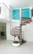 Spindeltreppe Nobile Holz / Edelstahl