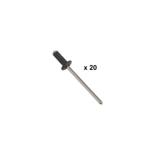 Nieten 4 x 10 mm - Farbe: anthrazit, Stück: 20
