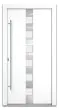 Aluminiumtür Mod. Jupiter - 1100 x 2100 mm (B x H) - Farbe: weiß, Anschlag: DIN-links