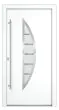 Aluminiumtür Mod. Luna - 1100 x 2100 mm (B x H) - Farbe: weiß, Anschlag: DIN-links