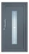 Aluminiumtür Mod. Merkur - 1100 x 2100 mm (B x H) - Farbe: anthrazit, Anschlag: DIN-links