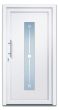 Aluminiumtür Mod. Merkur - 1100 x 2100 mm (B x H) - Farbe: weiß, Anschlag: DIN-links