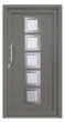 Aluminiumtür Mod. Quinto - 1100 x 2100 mm (B x H) - Farbe: anthrazit, Anschlag: DIN-links