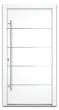 Aluminiumtür Mod. Saturn - 1100 x 2100 mm (B x H) - Farbe: weiß, Anschlag: DIN-links