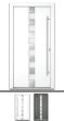 Aluminiumtür Mod. Jupiter - 1100 x 2100 mm (B x H)