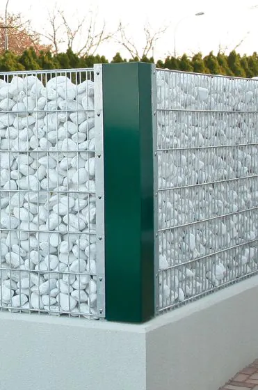 Eckverbinder für Gabionenwand Easy - Ausführung: grün beschichtet, Höhe: 103 cm