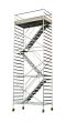 Alu Fahrgerüst Mod. F (Treppenturm) - Breite: 1,30 m, Länge: 2,50 m - Arbeitshöhe: 12,30 m