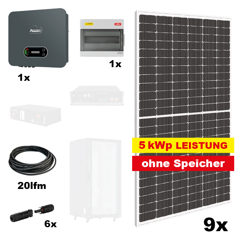 Photovoltaik POWER ULTRA 1 Komplettanlage Gesamtleistung 5 kWp, ohne Speicher Photovoltaik POWER ULTRA 1 Komplettanlage Gesamtleistung 5 kWp, ohne Speicher