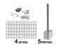 Gartenzaun Set 10 lfm, Farbe: anthrazit, Höhe: 103 cm, Doppelstabmatten 6/5/6 Aktion