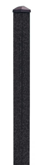 Zaunpfosten Mod. U antik - Farbe: antik schwarz, für Zaunhöhe: 103 / 110 cm, Länge: 110 cm