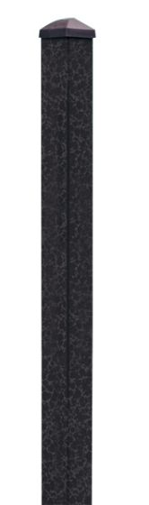 Zaunpfosten Mod. U antik - Farbe: antik schwarz, für Zaunhöhe: 123 / 130 cm, Länge: 130 cm