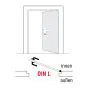 Alu Nebeneingangstür 2-flügelig - Maße: 2000 x 2000 mm (B x H), Farbe: anthrazit RAL 7016, Anschlag: innen links - DIN links