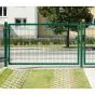 Rohrrahmenflügeltor 1-flügelig - Ausführung: grün beschichtet, Höhe: 143 cm, Durchgangslichte: 225 cm