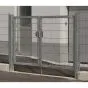 Rohrrahmenflügeltor 2-flügelig - Ausführung: verzinkt, Höhe: 203 cm, Durchgangslichte: 300 cm