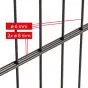 Doppelstabmattenzaun Goliath 8/6/8 mm - Ausführung: anthrazit beschichtet, Höhe: 63 cm, Länge: 251 cm