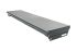 Aluminiumstufe rutschhemmend inkl. 2 Deckel & 2 Winkel und Schrauben - Ausführung: Anthrazit beschichtet, Breite: 1000 mm, Tiefe: 270 mm
