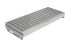 Gitterrost-Stufen 30 x 30 mm, feuerverzinkt, rutschhemmend - Breite: 600 mm, Tiefe: 240 mm