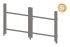 Alu Türrahmen 2-flügelig ohne Füllung (Profil: 63 mm) - Türhöhe: 940-1500 mm, Anschlag: links, Farbe: dunkelgrau 5S