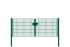 Drahtgittertor 2-flügelig, Durchgangslichte: 264 cm, Gesamtbreite inkl. Pfosten: 276 cm - Ausführung: grün beschichtet, Höhe: 103 cm