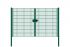 Drahtgittertor 2-flügelig, Durchgangslichte: 264 cm, Gesamtbreite inkl. Pfosten: 276 cm - Ausführung: grün beschichtet, Höhe: 163 cm