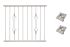 Fenstergitter Prag in Edelstahl, vormontiert - Breite: 120 - 132 cm, Höhe: 100 cm