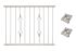 Fenstergitter Prag in Edelstahl, vormontiert - Breite: 132 - 144 cm, Höhe: 100 cm