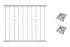 Fenstergitter Paris in Edelstahl, vormontiert - Breite: 120 - 132 cm, Höhe: 100 cm