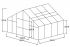 Gewächshaus Kurkuma - Farbe: schwarz, Ausführung: Kunststoffglas Dach + Echtglas Wand, Länge: 4060 mm, Breite: 5060 mm, Höhe: 3010 mm