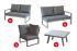 Loungemöbel Lissabon Set 4-teilig - Farbe: graualuminium