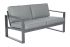 Gartensofa 2-Sitzer Madrid aus Aluminium - Farbe: graualuminium, Tiefe: 780 mm, Breite: 1550 mm, Höhe: 700 mm, Sitzhöhe: ca. 430 mm