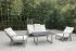 Gartenstuhl Rom mit Polsterung & verstellbarer Rückenlehne aus Aluminium - Farbe: graualuminium, Tiefe: 790 mm, Breite: 740 mm, Höhe: 960 mm