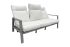Gartensofa Venedig mit Polsterung & verstellbarer Rückenlehne aus Aluminium - Farbe: graualuminium, Tiefe: 790 mm, Breite: 1930 mm, Höhe: 960 mm