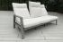 Gartensofa Venedig mit Polsterung & verstellbarer Rückenlehne aus Aluminium - Farbe: graualuminium, Tiefe: 790 mm, Breite: 1930 mm, Höhe: 960 mm