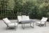 Gartensofa Venedig mit Polsterung & verstellbarer Rückenlehne aus Aluminium - Farbe: graualuminium, Tiefe: 790 mm, Breite: 1930 mm, Höhe: 960 mm