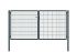 Rohrrahmentor Basic 2-flügelig - Ausführung: anthrazit beschichtet, Höhe: 143 cm, Durchgangslichte: ca. 283 cm