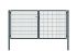 Rohrrahmentor Basic 2-flügelig - Ausführung: anthrazit beschichtet, Höhe: 143 cm, Durchgangslichte: ca. 283 cm