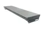 Aluminiumstufe rutschhemmend inkl. 2 Deckel & 2 Winkel und Schrauben - Ausführung: Anthrazit beschichtet, Breite: 1000 mm, Tiefe: 270 mm