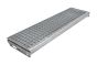 Gitterrost-Stufen 30 x 30 mm, feuerverzinkt, rutschhemmend - Breite: 1000 mm, Tiefe: 270 mm