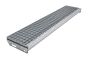 Gitterrost-Stufen 30 x 30 mm, feuerverzinkt, rutschhemmend - Breite: 1100 mm, Tiefe: 240 mm