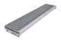 Gitterrost-Stufen 30 x 30 mm, feuerverzinkt, rutschhemmend - Breite: 1100 mm, Tiefe: 240 mm